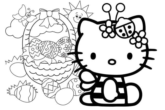 Happy Easter Coloring Pages \u2013 Disney, Mickey, Pluto, Eggs, My Little Pony, Hello Kitty  Country 